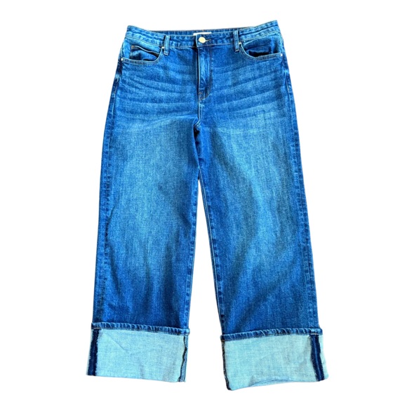 Kut from the Kloth Denim - KUT FROM THE KLOTH Sienna Wide Leg Jean Size 12 Cuffed High Rise